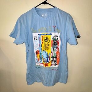 Bleecker & Mercer Vibrant Graphic Light Blue Tee